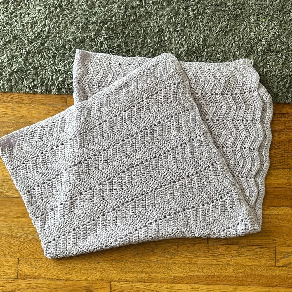 Lilac Crochet Baby Blanket